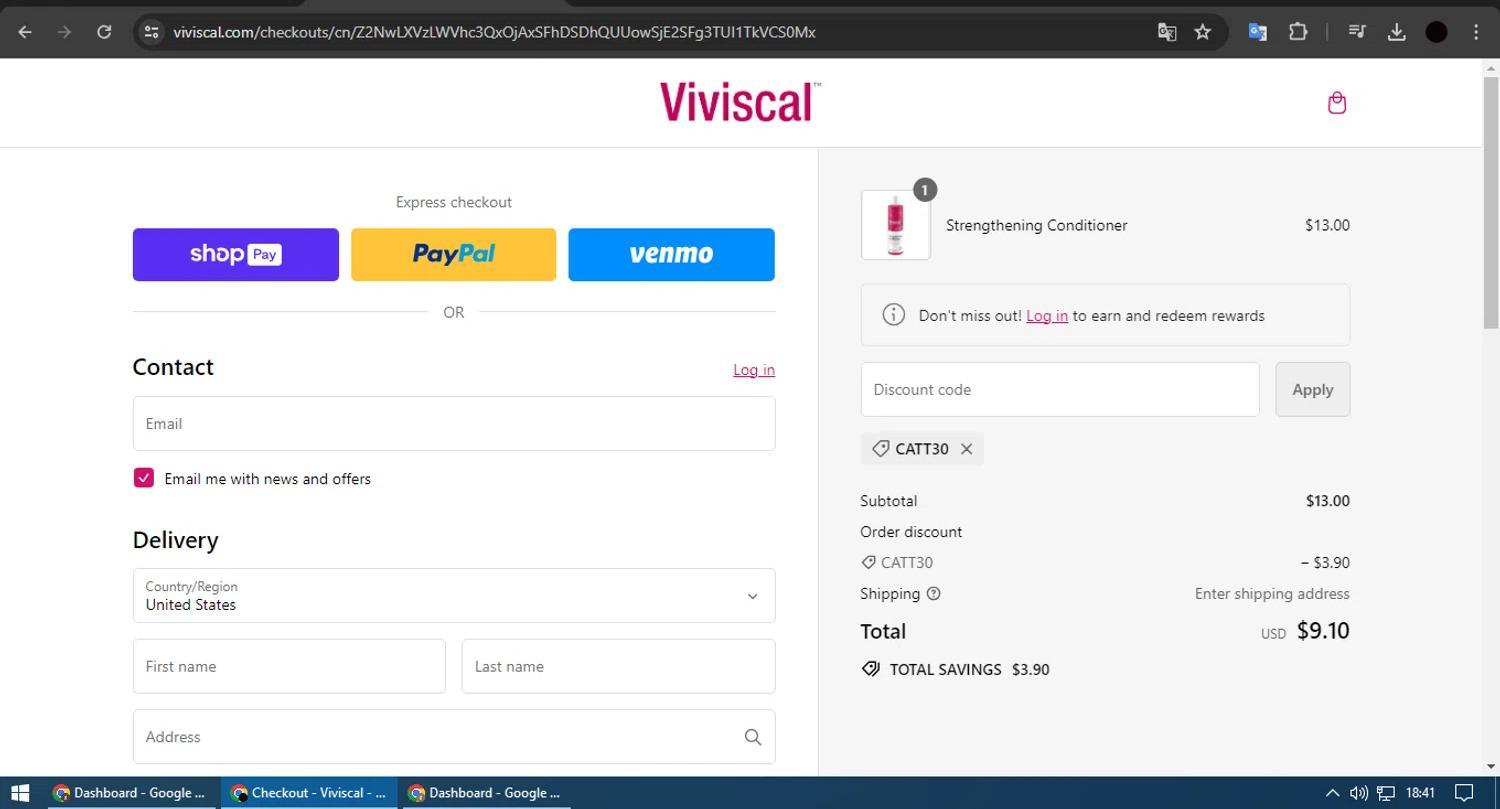 How to apply Viviscal coupon code